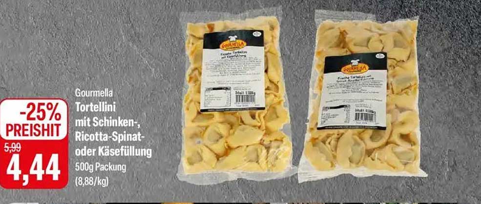 Gourmet Tortellini mit Schinken-, Ricotta-Spinat- oder Käsefüllung 500g