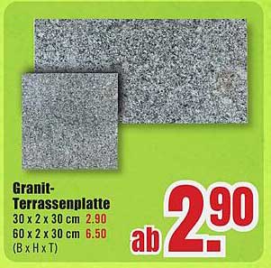 Granit-Terrassenplatte 30 x 2 x 30 cm ab 2,90 €