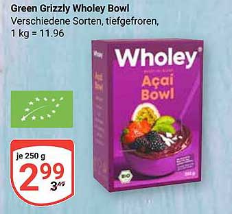 Green Grizzly Wholey Bowl - Verschiedene Sorten, tiefgefroren