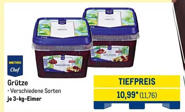 Grütze - Verschiedene Sorten je 3-kg-Eimer