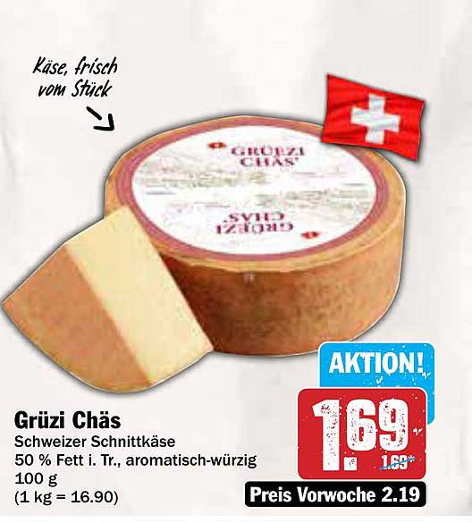 Grüzi Chäs Schweizer Schnittkäse 50 % Fett i. Tr.