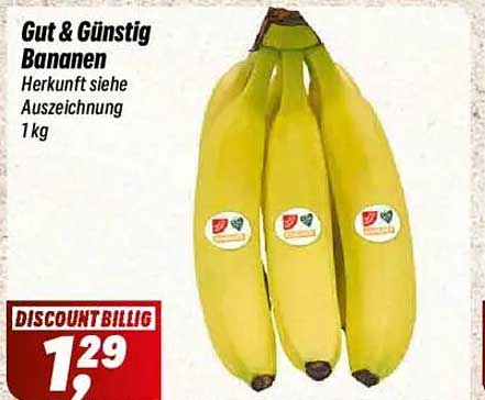 Gut & Günstig Bananen 1 kg