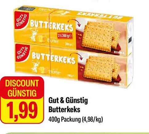 Gut & Günstig Butterkeks 400g Packung