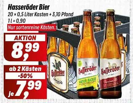 Hasseröder Bier – 20 x 0,5 Liter Kasten