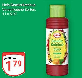 Hela Gewürzketchup - Verschiedene Sorten, 300 ml für nur 1,79 €