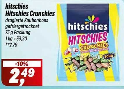 hitschies Hitschies Crunchies 75 g - Gefriergetrocknete Kaubonbons