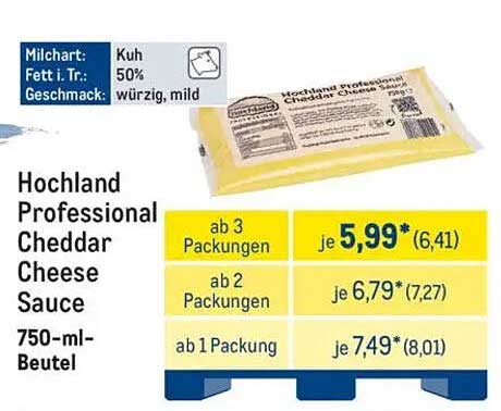 Hochland Professional Cheddar Cheese Sauce 750 ml