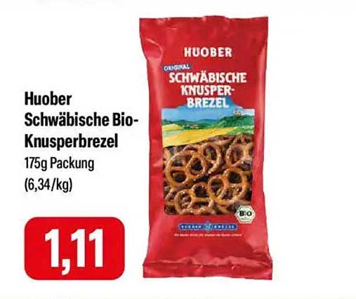 Huober Schwäbische Bio-Knusperbrezel 175g