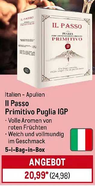 Il Passo Primitivo Puglia IGP - 5l Bag-in-Box