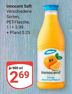 Innocent Saft – Verschiedene Sorten, PET-Flasche, 900 ml