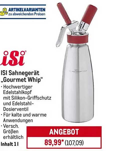 ISI Sahnegerät „Gourmet Whip“