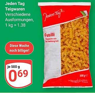 Jeden Tag Teigwaren Fusilli 500 g