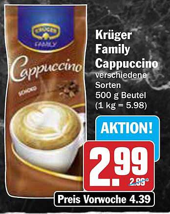 Krüger Family Cappuccino verschiedene Sorten 500 g Beutel