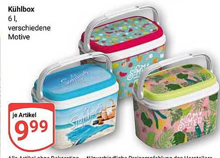 Kühlbox 6 l, verschiedene Motive