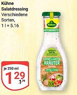 Kühne Salatdressing – Verschiedene Sorten, 250 ml für nur 1,29 €