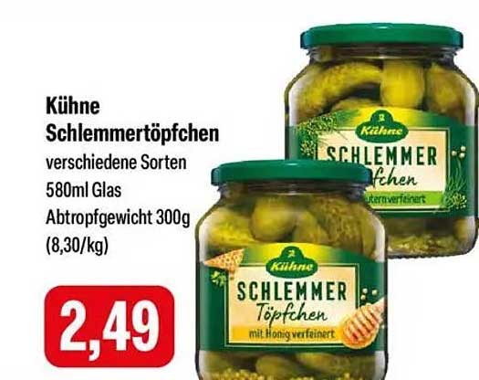 Kühne Schlemmertöpfchen verschiedene Sorten 580ml Glas