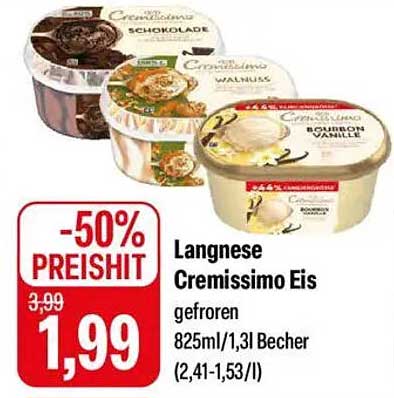 Langnese Cremissimo Eis - 50% Rabatt auf unsere liebsten Sorten!