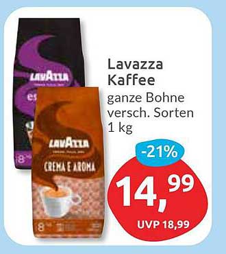 Lavazza Kaffee ganze Bohne versch. Sorten 1 kg