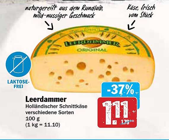 Leerdammer Holländischer Schnittkäse verschiedene Sorten 100 g