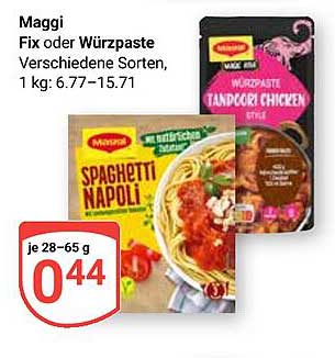 Maggi Fix oder Würzpaste - Verschiedene Sorten