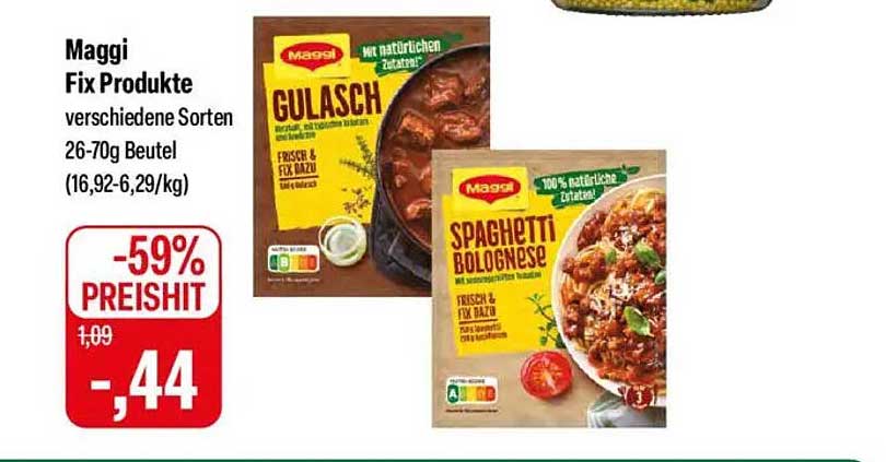 Maggi Fix Produkte verschiedene Sorten 26-70g Beutel