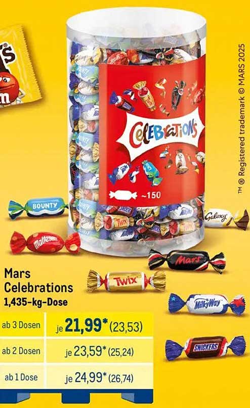 Mars Celebrations 1,435-kg-Dose