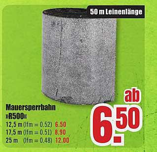 Mauersperrbahn R500 50 m