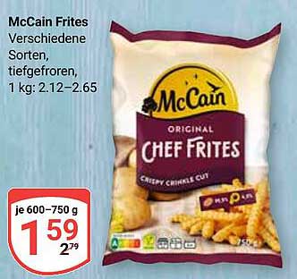 McCain Frites - Verschiedene Sorten, tiefgefroren