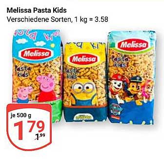 Melissa Pasta Kids, 500 g für nur 1,79 €