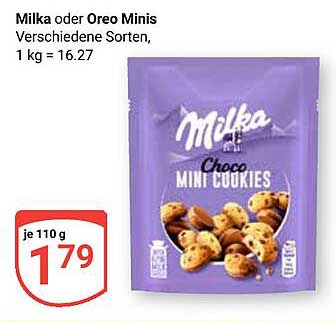 Milka oder Oreo Minis - Choco Mini Cookies 110 g
