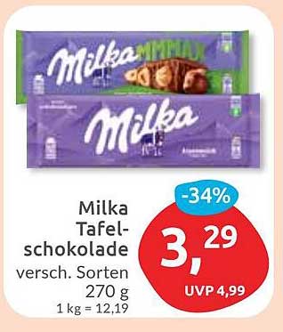 Milka Tafelschokolade 270 g - verschiedene Sorten