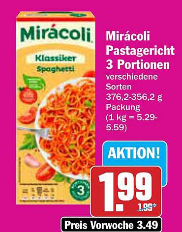 Mirácoli Pastagericht 3 Portionen