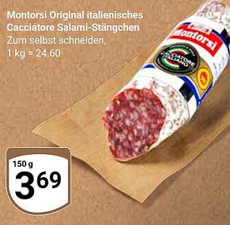 Montorsi Original italienisches Cacciatore Salami-Stängchen, 150 g
