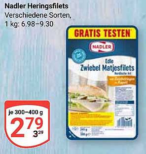 Nadler Heringsfilets - Edle Zwiebel Matjesfilets