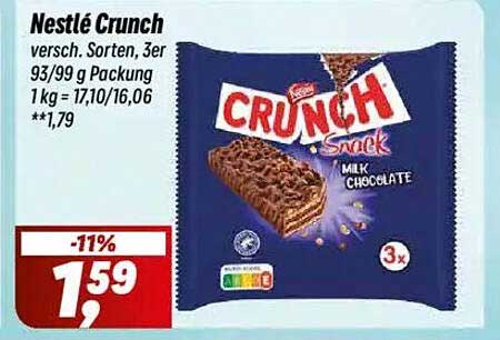 Nestlé Crunch 3er Packung – Milchschokolade