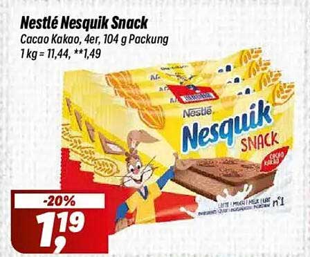 Nestlé Nesquik Snack, 4er Packung, 104 g