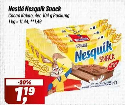 Nestlé Nesquik Snack 4er Packung