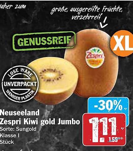 Neuseeland Zespri Kiwi gold Jumbo -50% auf Einzelstück