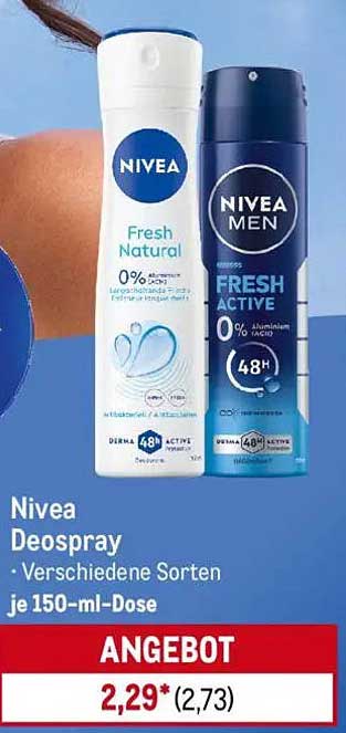 Nivea Deospray - Verschiedene Sorten je 150-ml-Dose