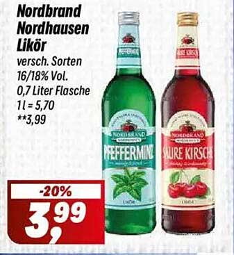 Nordbrand Nordhausen Likör - verschiedene Sorten 16/18% Vol. 0,7 Liter Flasche