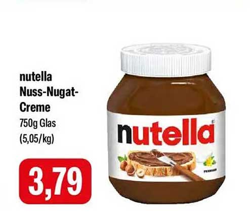 nutella Nuss-Nugat-Creme 750g Glas