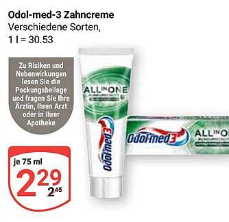 Odol-med-3 Zahnpasta – Verschiedene Sorten, 75 ml