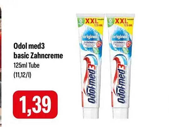 Odol med3 basic Zahnpasta 125ml Tube