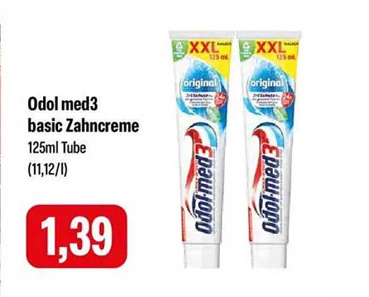 Odol med3 basic Zahnpasta 125ml Tube