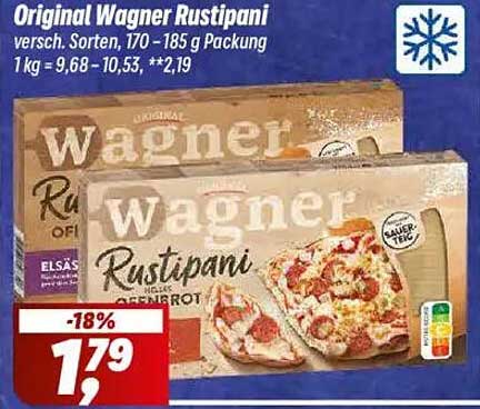 Original Wagner Rustipani – verschiedene Sorten, 170-185 g Packung