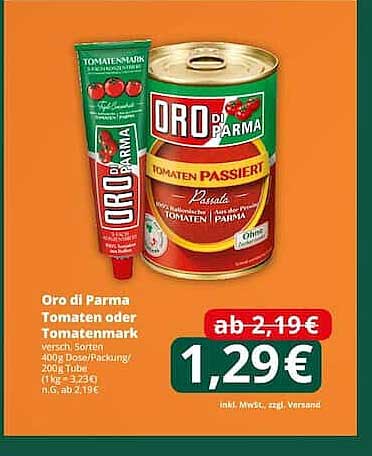 Oro di Parma Tomaten oder Tomatenmark