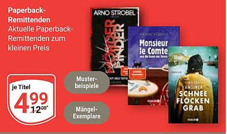 Paperback-Remittenden - Aktuelle Paperback-Remittenden zum kleinen Preis
