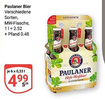 Paulaner Bier - Verschiedene Sorten 6 x 0,33l