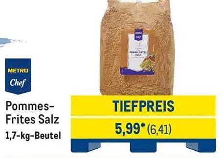 Pommes-Frites Salz 1,7-kg-Beutel