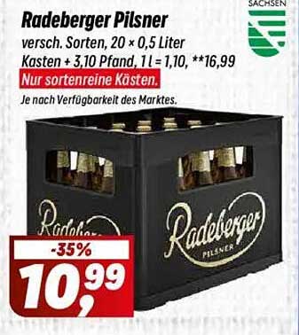 Radeberger Pilsner, 20 x 0,5 Liter Kasten